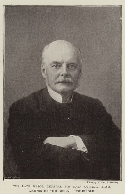 Der verstorbene Generalmajor Sir John Cowell, KCB, Meister des königlichen Haushalts von English Photographer