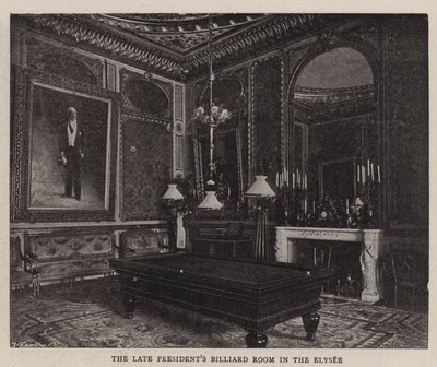 Das Billardzimmer des verstorbenen Präsidenten im Élysée von English Photographer