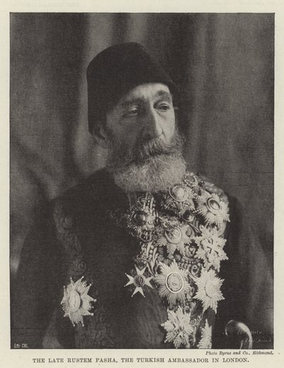 Der verstorbene Rustem Pascha, der türkische Botschafter in London von English Photographer