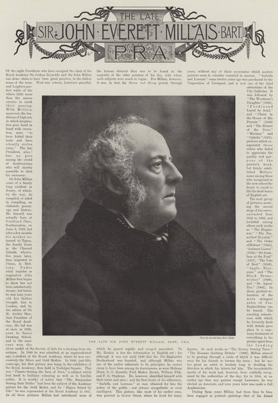 Der verstorbene Sir John Everett Millais, Nachrufe von English Photographer