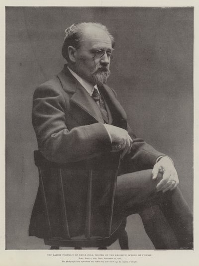 Das neueste Porträt von Emile Zola, Meister der realistischen Schule der Fiktion von English Photographer