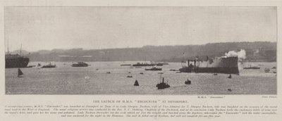 Der Stapellauf der HMS Encounter in Devonport von English Photographer