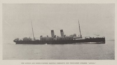 Das neue Doppelschraubenschiff Anglia der London and North-Western Railway Company von English Photographer