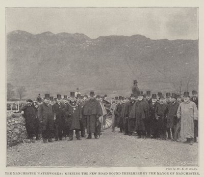 Die Manchester-Wasserwerke, Eröffnung der neuen Straße um Thirlmere durch den Bürgermeister von Manchester von English Photographer