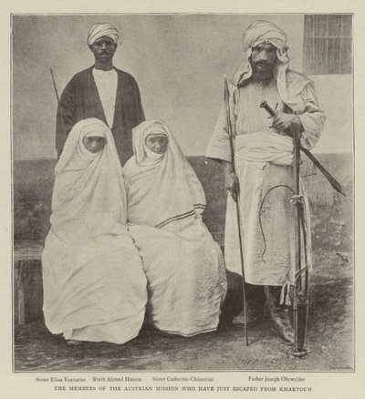 Die Mitglieder der österreichischen Mission, die gerade aus Khartum entkommen sind von English Photographer