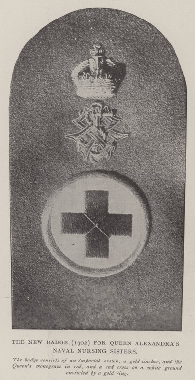 Das neue Abzeichen (1902) für die Marine-Krankenschwestern von Königin Alexandra von English Photographer