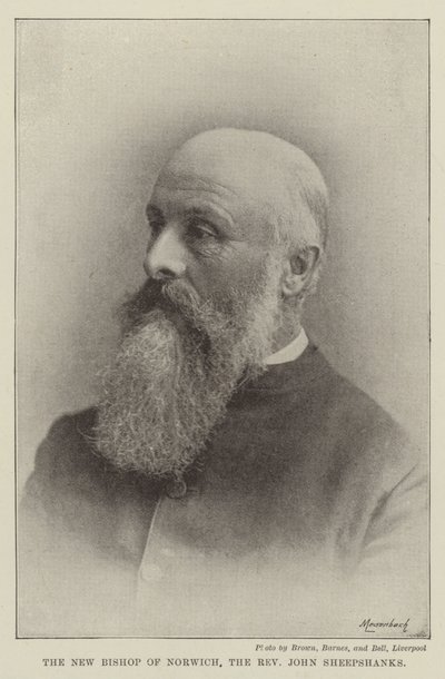 Der neue Bischof von Norwich, der Reverend John Sheepshanks von English Photographer