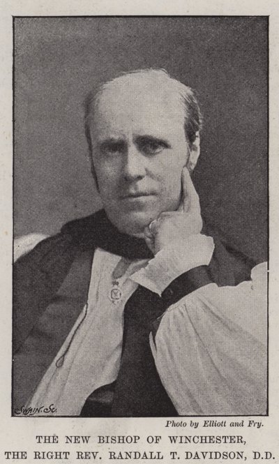 Der neue Bischof von Winchester, Right Reverend Randall T. Davidson, DD von English Photographer
