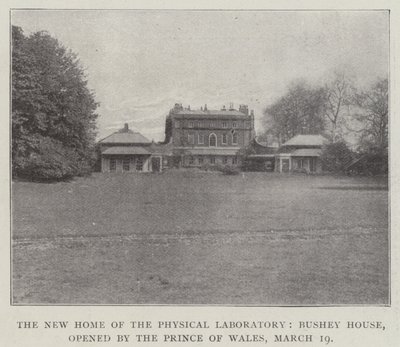 Das neue Zuhause des Physikalischen Labors, Bushey House, eröffnet vom Prinzen von Wales, 19. März von English Photographer