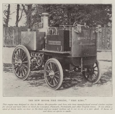 Das neue Motor-Feuerwehrauto, Fire King von English Photographer