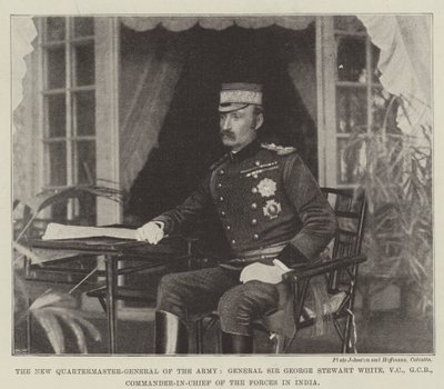 Der neue Quartiermeister-General der Armee, General Sir George Stewart White, VC, GCB, Oberbefehlshaber der Streitkräfte in Indien von English Photographer