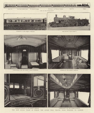 Der neue königliche Zug, mit dem die Königin von Windsor nach London reisen wird von English Photographer