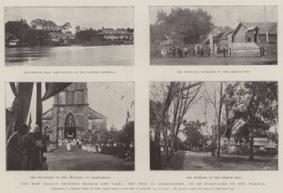 Der neue Vertrag zwischen Frankreich und Siam, der Posten in Chantaboun, der von den Franzosen geräumt werden soll von English Photographer