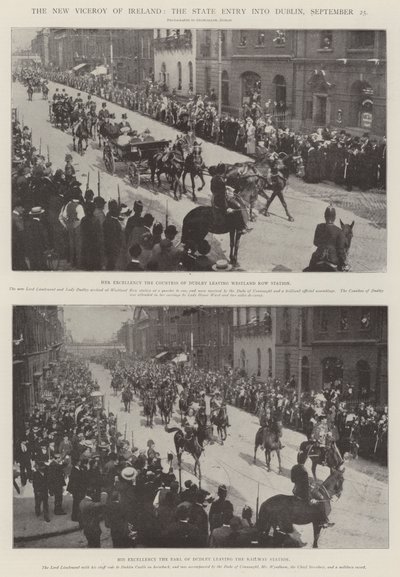 Der neue Vizekönig von Irland, der feierliche Einzug in Dublin, 25. September von English Photographer