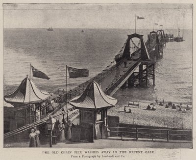 Die alte Kettenbrücke, weggespült im letzten Sturm von English Photographer