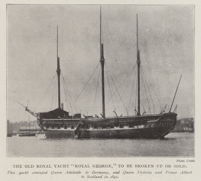 Die alte königliche Yacht Royal George, soll abgebrochen oder verkauft werden von English Photographer