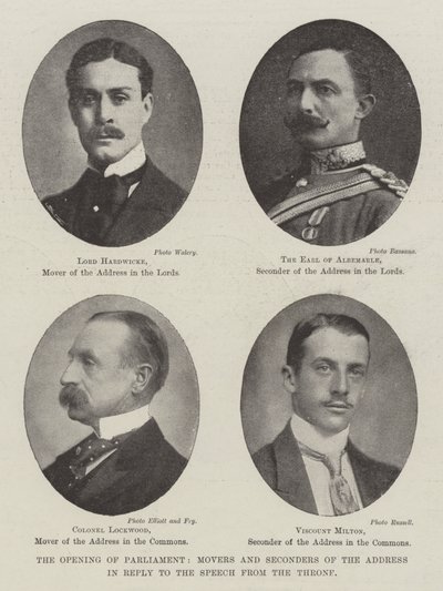 Die Eröffnung des Parlaments, Antragsteller und Unterstützer der Antwort auf die Thronrede von English Photographer