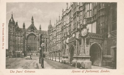Der Peers-Eingang, Houses of Parliament, London von English Photographer