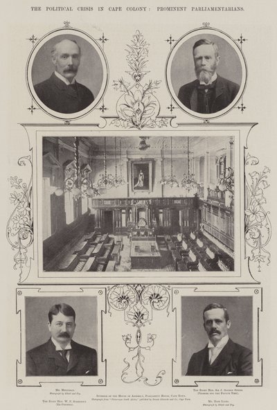 Die politische Krise in der Kapkolonie, prominente Parlamentarier von English Photographer