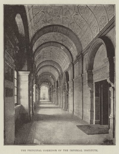 Der Hauptkorridor des Imperial Institute von English Photographer