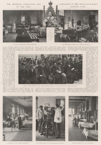 Das vorgeschlagene Krönungsgeschenk an den König, Abschluss des Prince of Wales Hospital Fund von English Photographer