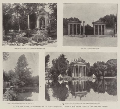 Der Kauf der Villa Borghese durch die italienische Regierung, unterstützt durch die private Spende von König Viktor Emanuel von English Photographer