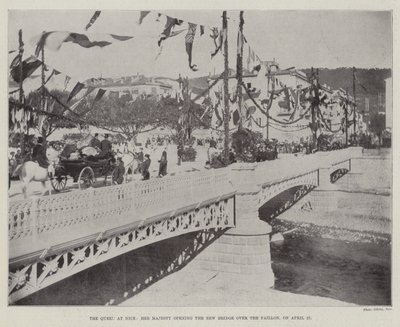 Die Königin in Nizza, Ihre Majestät eröffnet die neue Brücke über den Paillon am 27. April von English Photographer