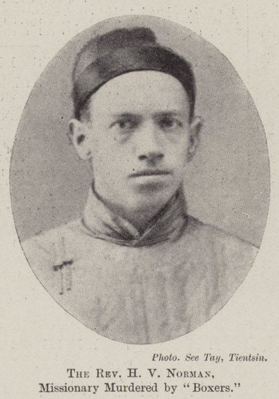 Der ehrwürdige H V Norman, Missionar, ermordet von Boxern von English Photographer