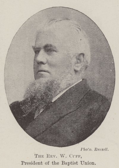 Der Reverend W Cuff, Präsident der Baptist Union von English Photographer