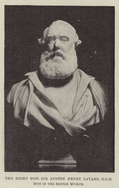 Der ehrenwerte Sir Austen Henry Layard, GCB, Büste im British Museum von English Photographer