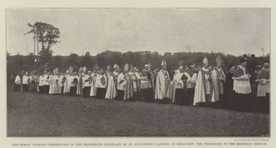 Die römisch-katholische Feier des dreizehnten Jahrhunderts der Landung des heiligen Augustinus in Ebbsfleet, die Prozession zum Gedenkgottesdienst von English Photographer