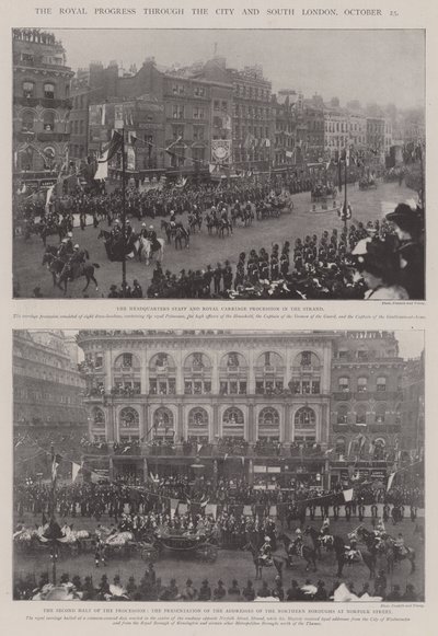 Der königliche Fortschritt durch die Stadt und Süd-London, 25. Oktober von English Photographer