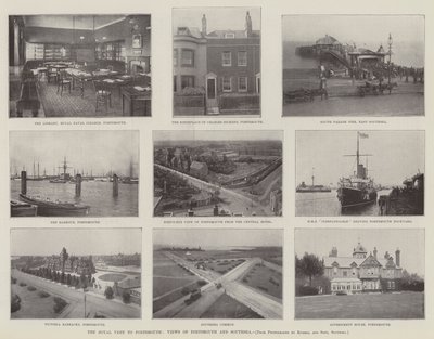 Der königliche Besuch in Portsmouth, Ansichten von Portsmouth und Southsea von English Photographer