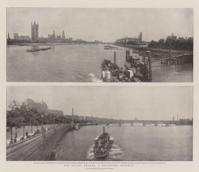Die stille Themse, eine vernachlässigte Wasserstraße von English Photographer