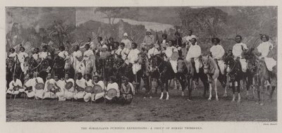 Die Strafexpeditionen in Somaliland, eine Gruppe von Somali-Stammesangehörigen von English Photographer