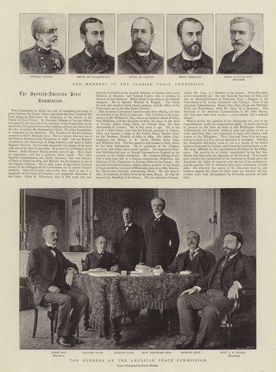 Die spanisch-amerikanische Friedenskommission von English Photographer