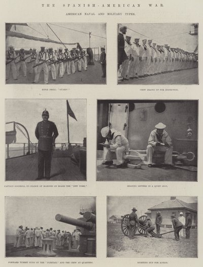 Der spanisch-amerikanische Krieg, amerikanische Marine- und Militärtypen von English Photographer