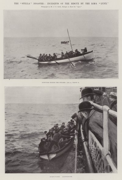 Das Stella-Unglück, Vorfälle der Rettung durch die RMS Lynx von English Photographer