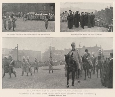 Die Vereidigung von Rekruten der Berliner Garnison vor dem deutschen Kaiser am 23. November von English Photographer