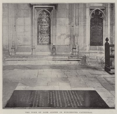 Das Grab von Jane Austen in der Kathedrale von Winchester von English Photographer