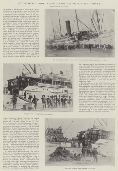 Die Transvaal-Krise, britische Truppen für den Dienst in Südafrika von English Photographer