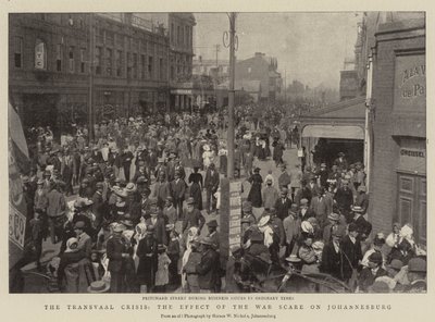 Die Transvaal-Krise, die Auswirkungen der Kriegspanik auf Johannesburg von English Photographer