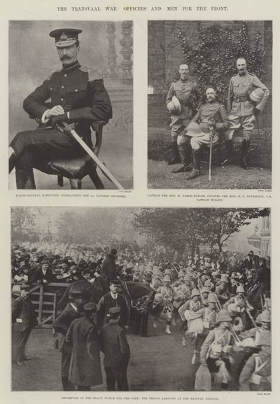 Der Transvaal-Krieg, Offiziere und Männer für die Front von English Photographer