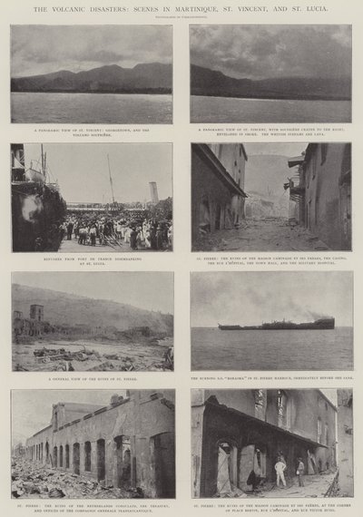 Die vulkanischen Katastrophen, Szenen in Martinique, St. Vincent und St. Lucia von English Photographer