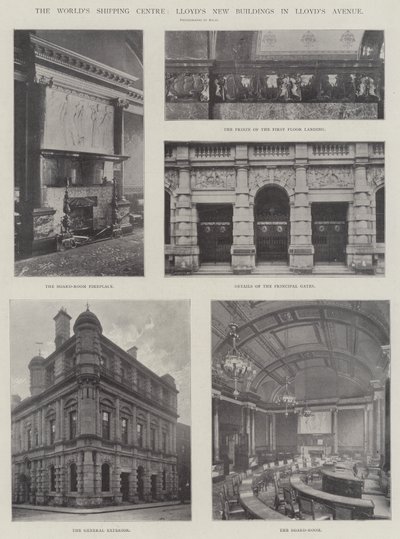 Das Weltschifffahrtszentrum, Lloyds neue Gebäude in der Lloyds Avenue von English Photographer