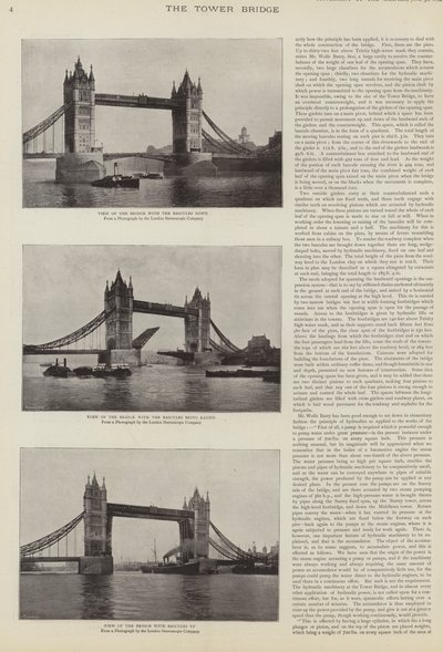 Der Bau der Tower Bridge, London von English Photographer