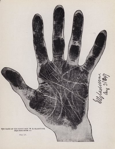 Die Hand des ehrenwerten W. E. Gladstone von English Photographer