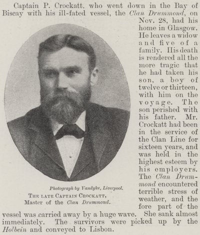 Der verstorbene Kapitän Crockatt, Meister des Clan Drummond von English Photographer