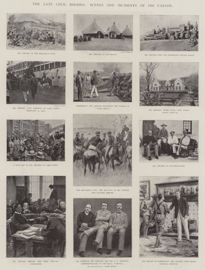 Der verstorbene Cecil Rhodes, Szenen und Ereignisse seiner Karriere von English Photographer