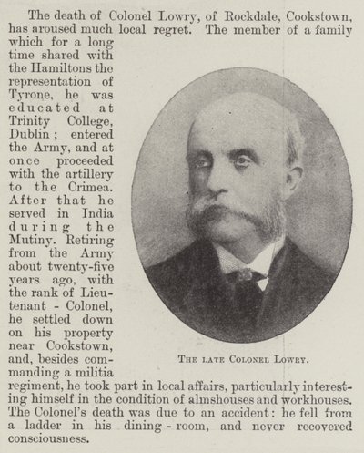 Der verstorbene Colonel Lowry von English Photographer